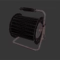 Black Cable Reel With Metal Stand And Portable Handle For Industrial Use