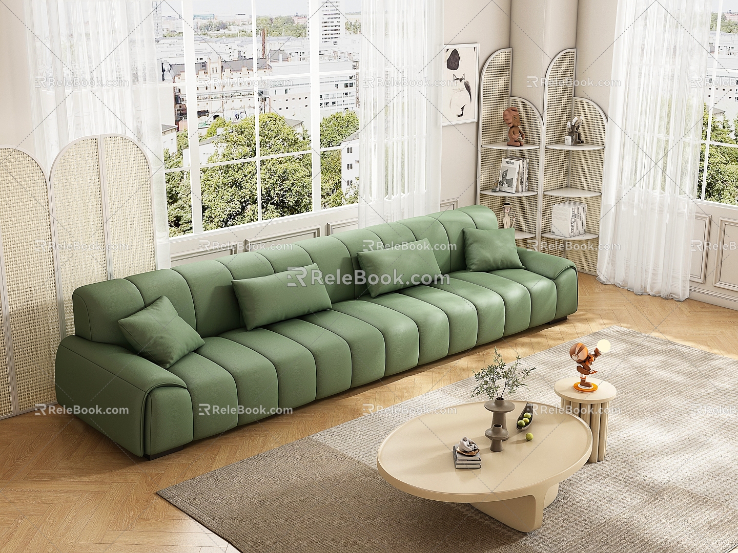 Cream wind sofa model