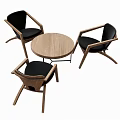 Modern Casual Table and Chair Combination Casual Table and Chair Coffee Chair Coffee Table Round Table Low Table 3d model
