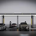 Mercedes-Benz Electric Vehicle Charging Station With Commercial Charging Piles And Parking Bays