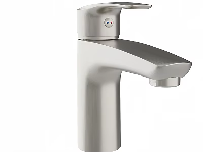 Modern Stainless Steel Single Handle Bathroom Faucet With Sleek Contemporary Design 3d model