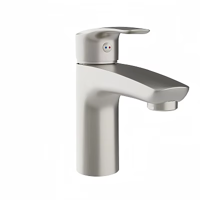 Modern Stainless Steel Single Handle Bathroom Faucet With Sleek Contemporary Design 3d model