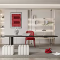 Modern Study Space 3d model