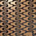 Modern Decorative Wall Panel With Wavy Brown And Black Textured Pattern Design 3d model