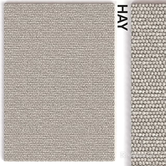 Neutral Toned Square Carpet With Textured Woven Pattern And Soft Surface For Home Decor 3d model 
