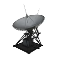 Military Radar Antenna With Large Parabolic Dish And Metal Frame Structure