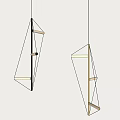 Modern Geometric Wall Lamps With Metal Frame And LED Light Strips