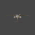 Private Jet With White Exterior Dark Tail Wing Open Door And Boarding Stairs On Ground