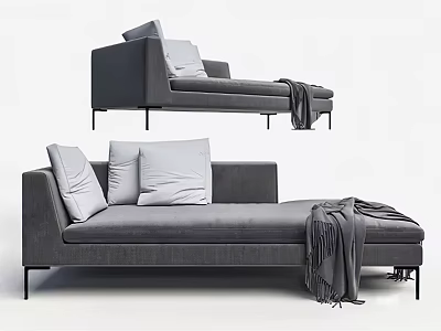 Modern chaise longue multiplayer sofa 3d model