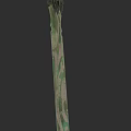 Green And Beige Patterned Fantasy Staff As Magical Long Handled Weapon 3d model