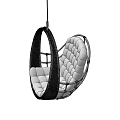 Modern Wicker Hanging Chair With Cushioned Seat And Stylish Indoor Outdoor Design