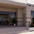 Modern garden with vegetable plot 3d model