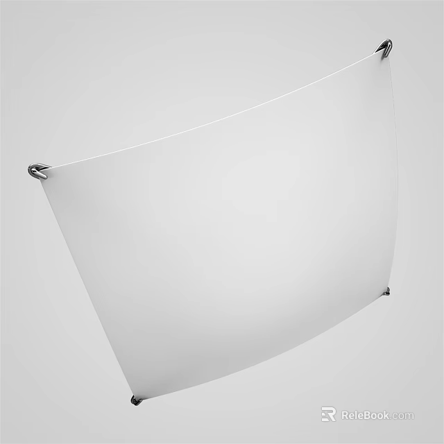 Modern Flush Mount White Ceiling Light With Sleek Minimalist Design For Home Interiors 3d model 