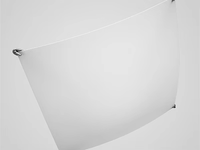 Modern Flush Mount White Ceiling Light With Sleek Minimalist Design For Home Interiors 3d model