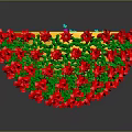 Anatomical Organ Structure With Hair Like Projections In Red And Green Colors