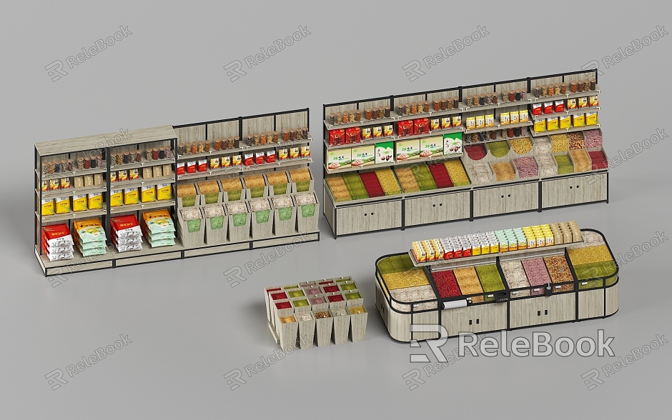 Modern Supermarket Snack House Shelf Supermarket Shelf model