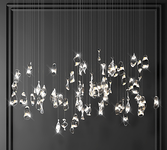 Modern Crystal Chandelier Decorative Crystal Chandelier 3d model