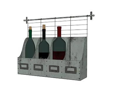 Modern wine rack 3d model Modern wine rack 3d model