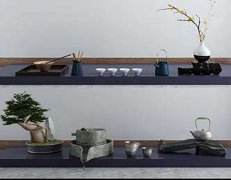 New Chinese Tea Set Tea Set 3d model
