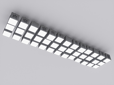 Modern ceiling lamp creative chandelier 3d model