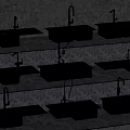 Black Kitchen Sinks In Various Styles With Faucets And Drainboard