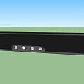 Contemporary Black Soundbar Speakers With Slim Profile And Control Buttons
