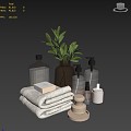 Bathroom Supplies Modern Toiletries 3d model