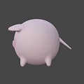 Cute Pink Pig Shaped Dessert With Round Body Ears And Nose Details