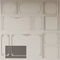 Gypsum Molding Wall Decor Featuring Various Designs and Ornate Patterns