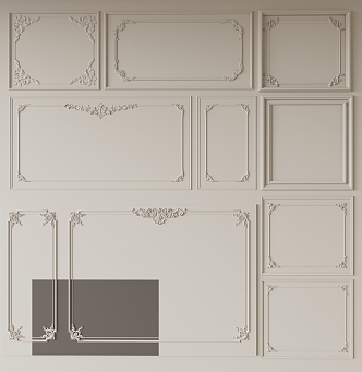 French plaster line 3d model