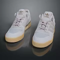 Adidas White Casual Sneakers With Three Stripes And Cream Rubber Soles
