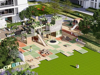 Modern children's play area model