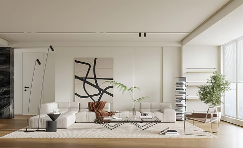 modern living room 3d model