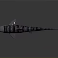 Detailed Silver Shark Model With Spots On Dark Background Showing Reflection