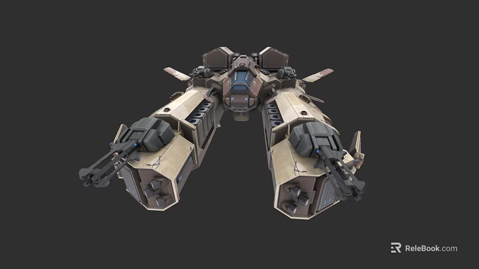 Futuristic Fighter Jet 3D Model With Mechanical Structure And Weapons 3d model 
