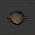 Ancient Textured Pottery Jar With Two Handles And Brown Orange Tones