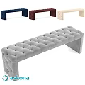 Modern Tufted Velvet Sofa Bench In Various Colors For Living Room