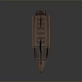 Wooden Boat With Two White Sails And Classic Hull Design