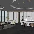 Modern Hospital Outpatient Hall With Reception Desk Sofas Green Plants And Floor To Ceiling Windows