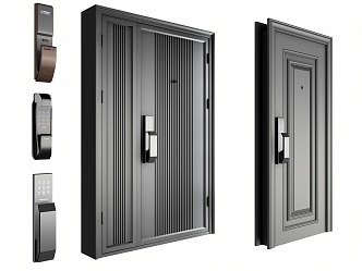 Door Entry Door Password Door Mother Door Stainless Steel Door Single Door Minimalist Door Combination 3d model