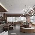 Sales office Modern reception area 3d model
