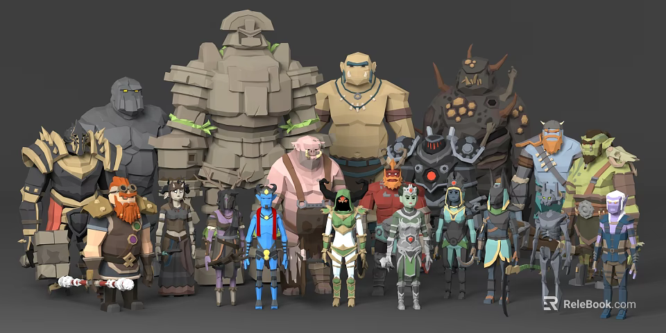 Game and Movie Characters 3D Models with Diverse Costumes and Unique Designs 3d model 