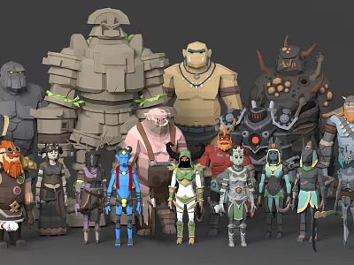 Game and Movie Characters 3D Models with Diverse Costumes and Unique Designs 3d model
