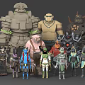 Game and Movie Characters 3D Models with Diverse Costumes and Unique Designs