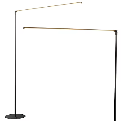 Modern Minimalist Floor Lamp With Brass Metal Structure And Sleek Design For Living Room 3d model