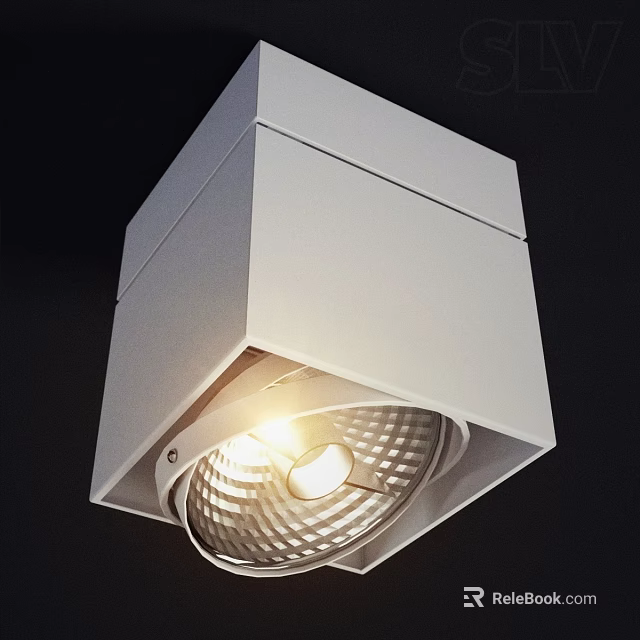 Sleek White Modern Recessed Spotlight With Bright LED Lighting For Interior Ceiling 3d model 