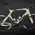 White Colnago Road Bicycle With Colorful Stripes And ENVE Wheels