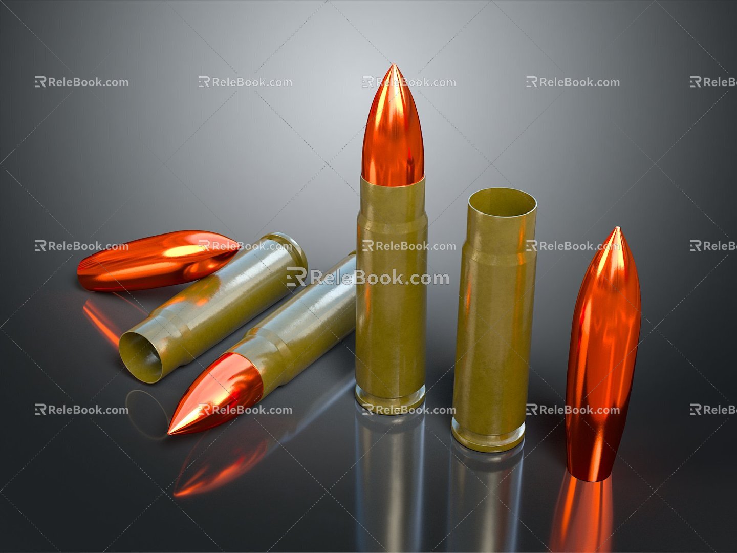 Bullets Pistol Bullets Rifle Bullets Machine Gun Bullets Ammunition Bullet Box Bullets Shooting Bullets model