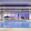 Modern Gym Interior With Professional Fitness Equipment Mirrored Walls And Bright Lighting