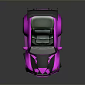 Pink Convertible Sports Car With Black Accents Carbon Fiber Spoiler And Alloy Wheels